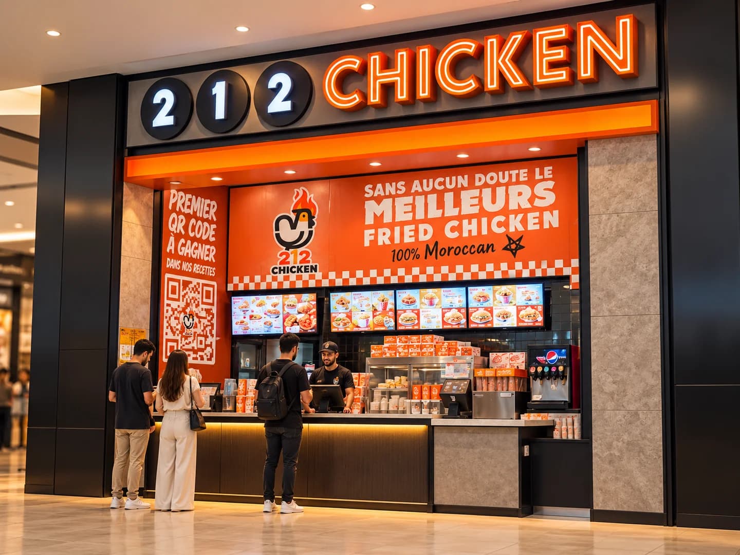 Illustration d’une devanture 212 Chicken